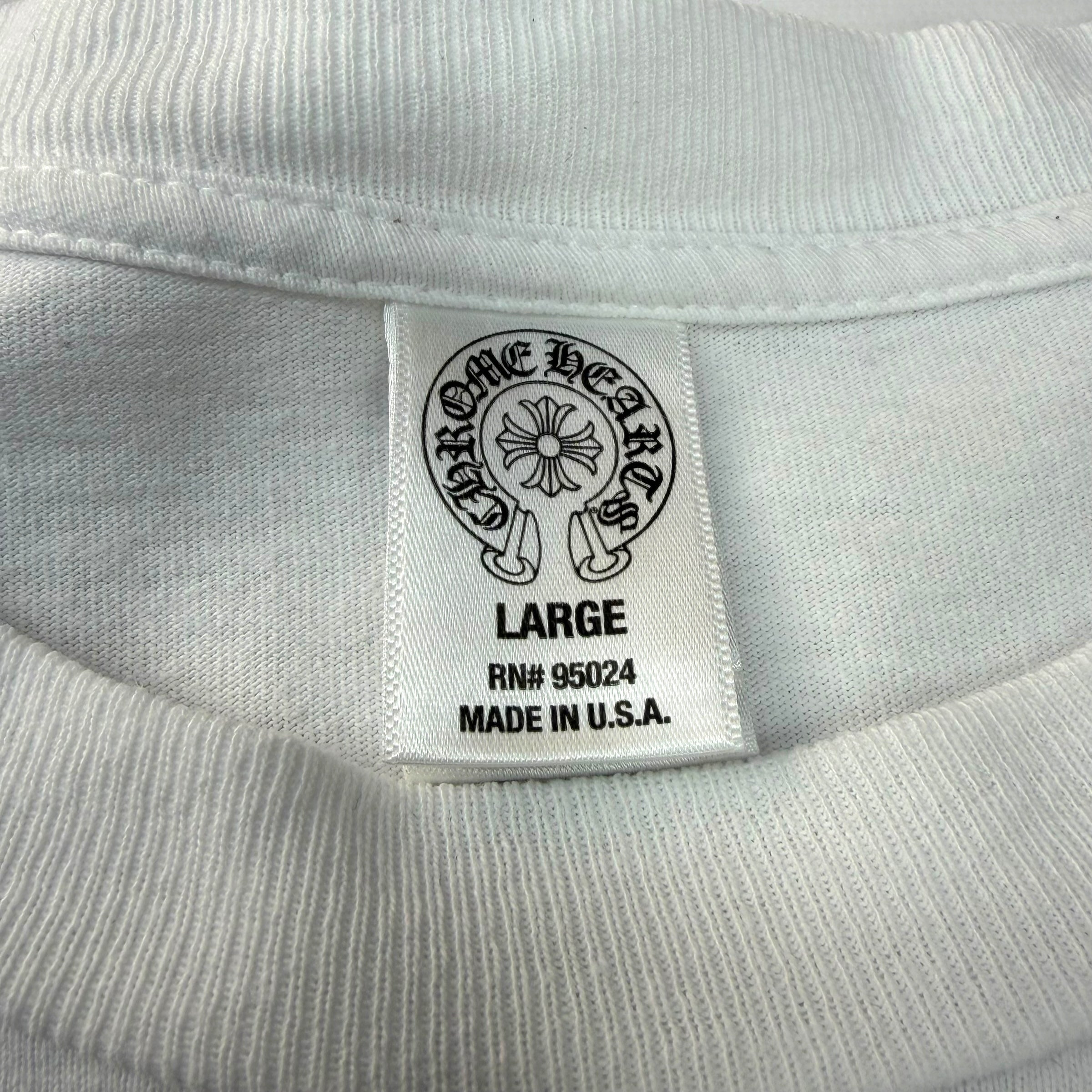 Vintage Chrome Hearts Star Collar Long Sleeve White L