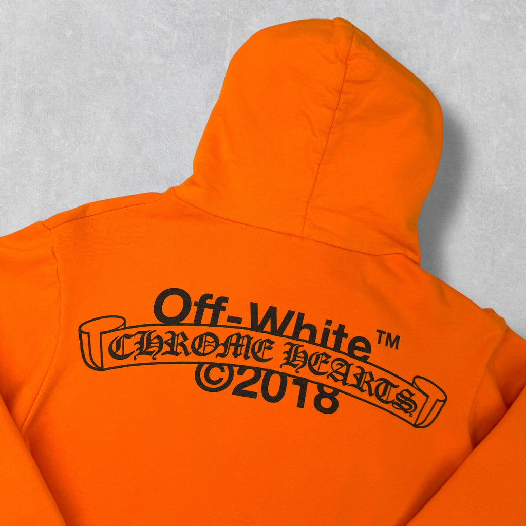 Chrome Hearts Off-White Scroll Orange Hoodie M