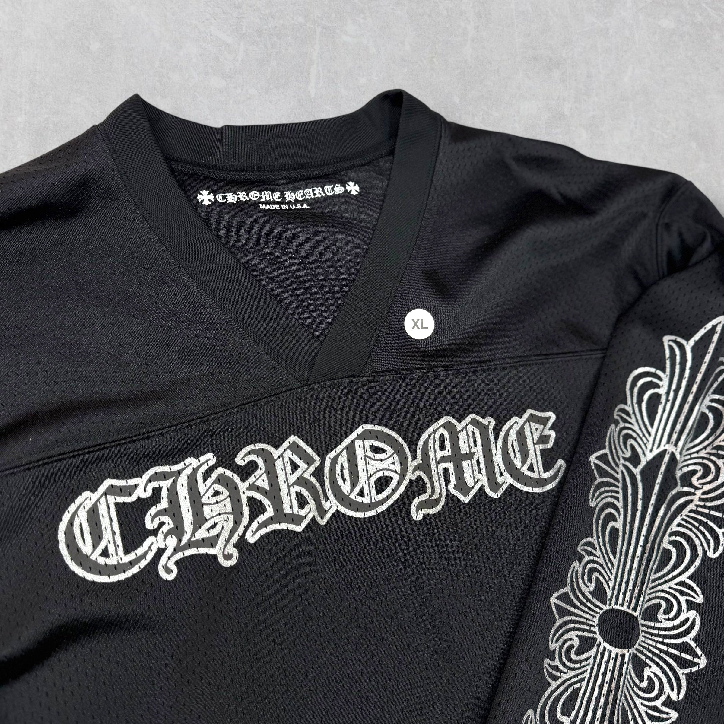 Chrome Hearts Stadium Mesh Black L/S Jersey XL