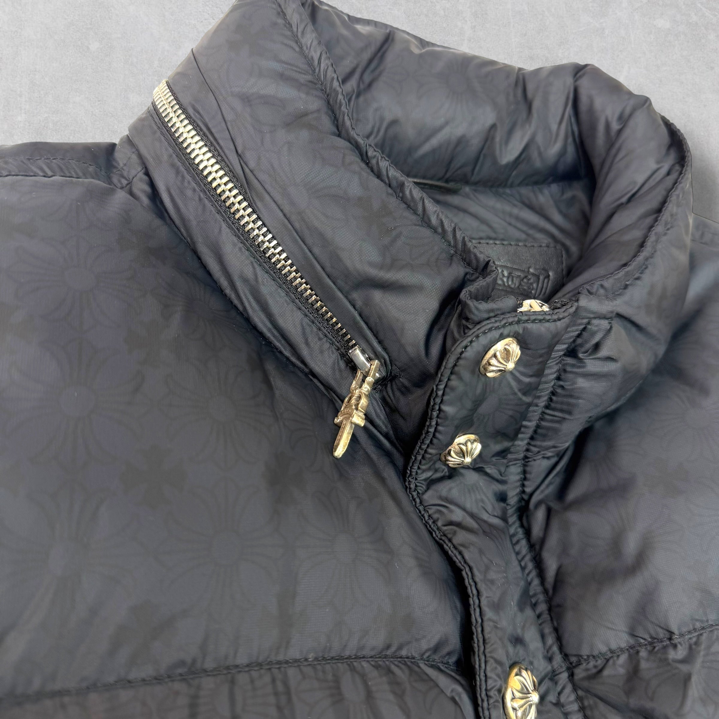 Chrome Hearts Black Monogram Puffer Down Jacket XL