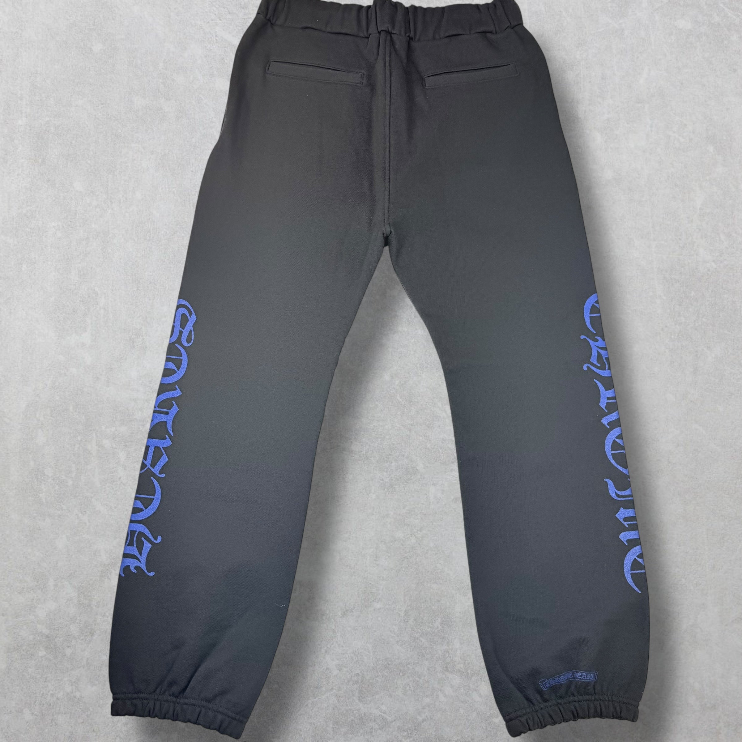 Chrome Hearts Blue Horseshoe Logo Sweatpants XL