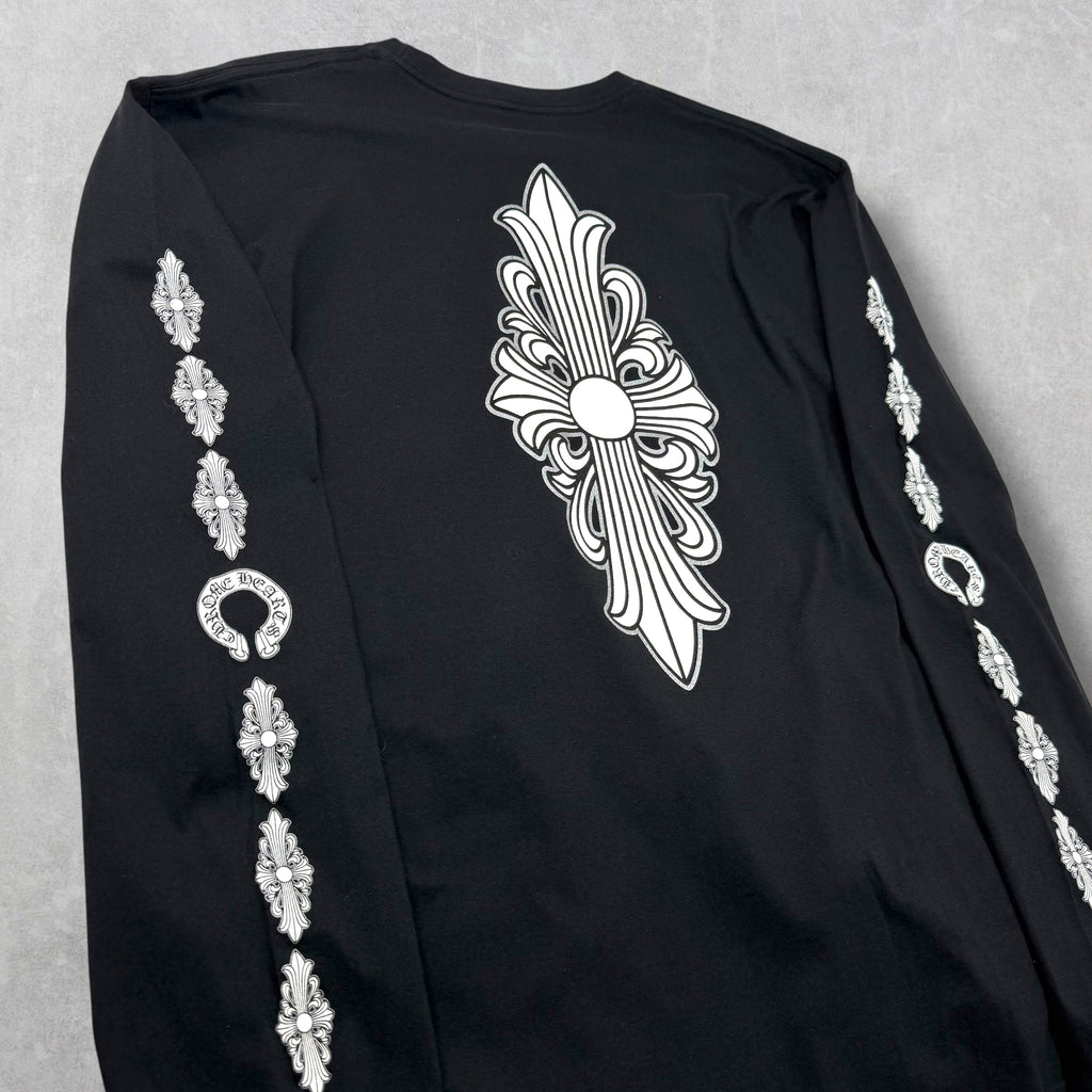 Chrome Hearts Fleur Cross Long Sleeve Tee XXL