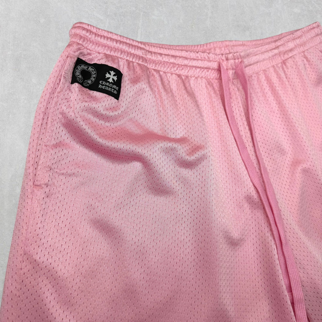 Chrome Hearts 'Love You' Pink Mesh Shorts XXL