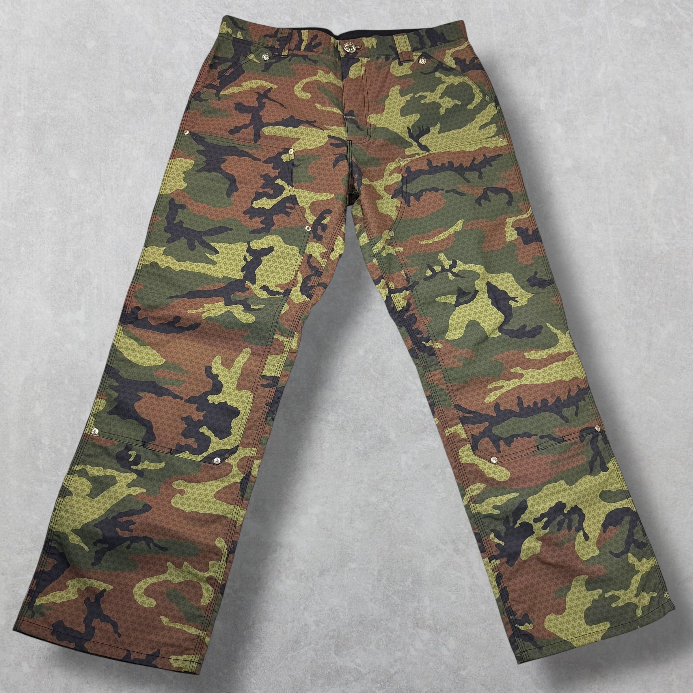 Chrome Hearts Monogram Camo Double Knee Pants 34