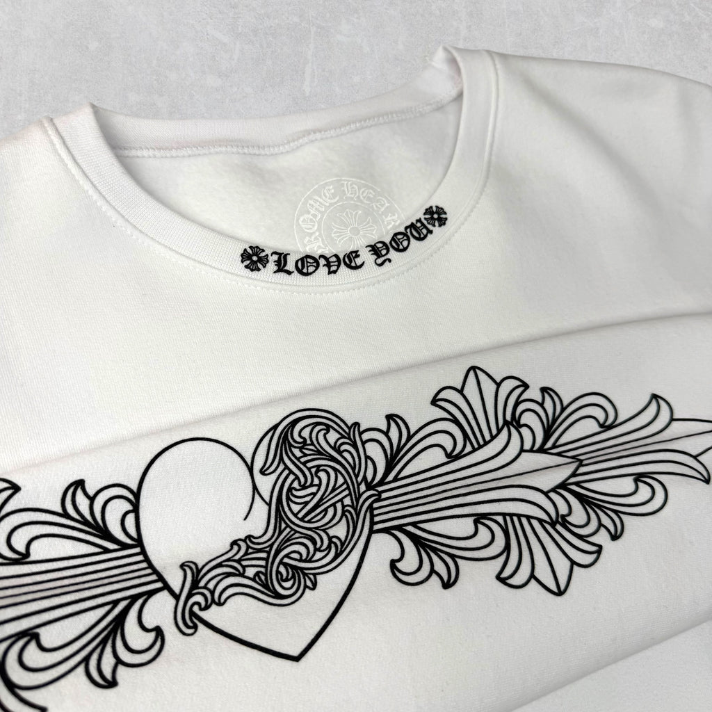 Chrome Hearts Love You Floral Crewneck L