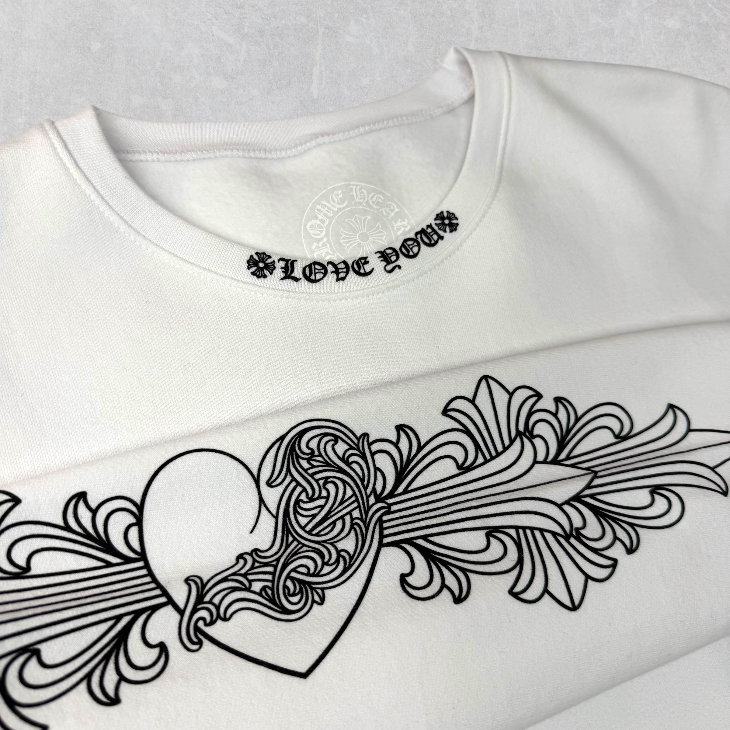 Chrome Hearts Love You Floral Crewneck L