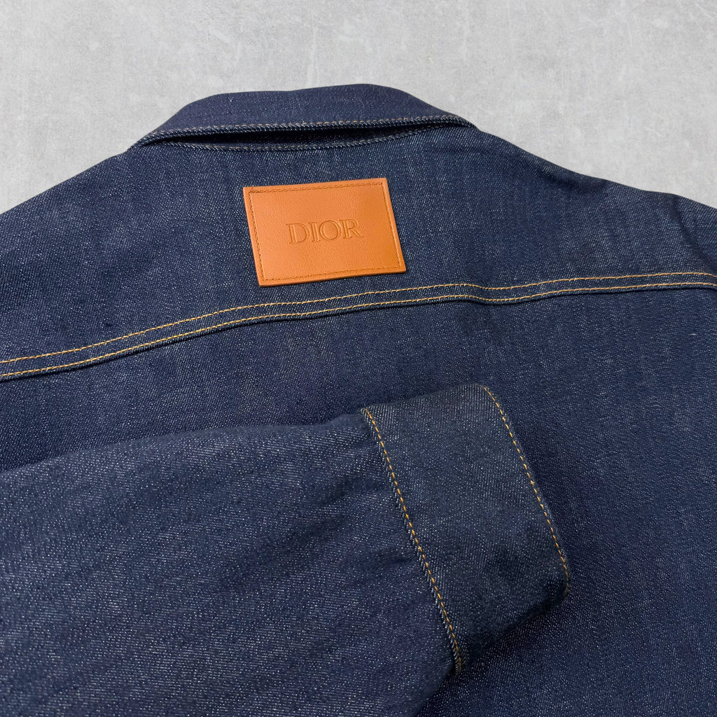 Dior Oblique Overshirt Blue Raw Cotton Denim 56 (XXL)