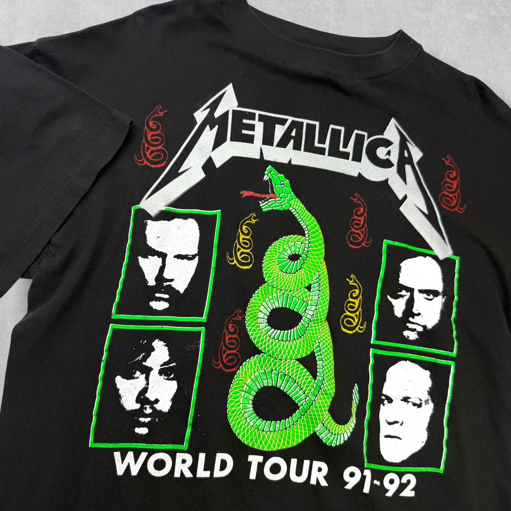 Vintage 1991 Metallica Rules Pushead Zorlac Skull World Tour Tee L