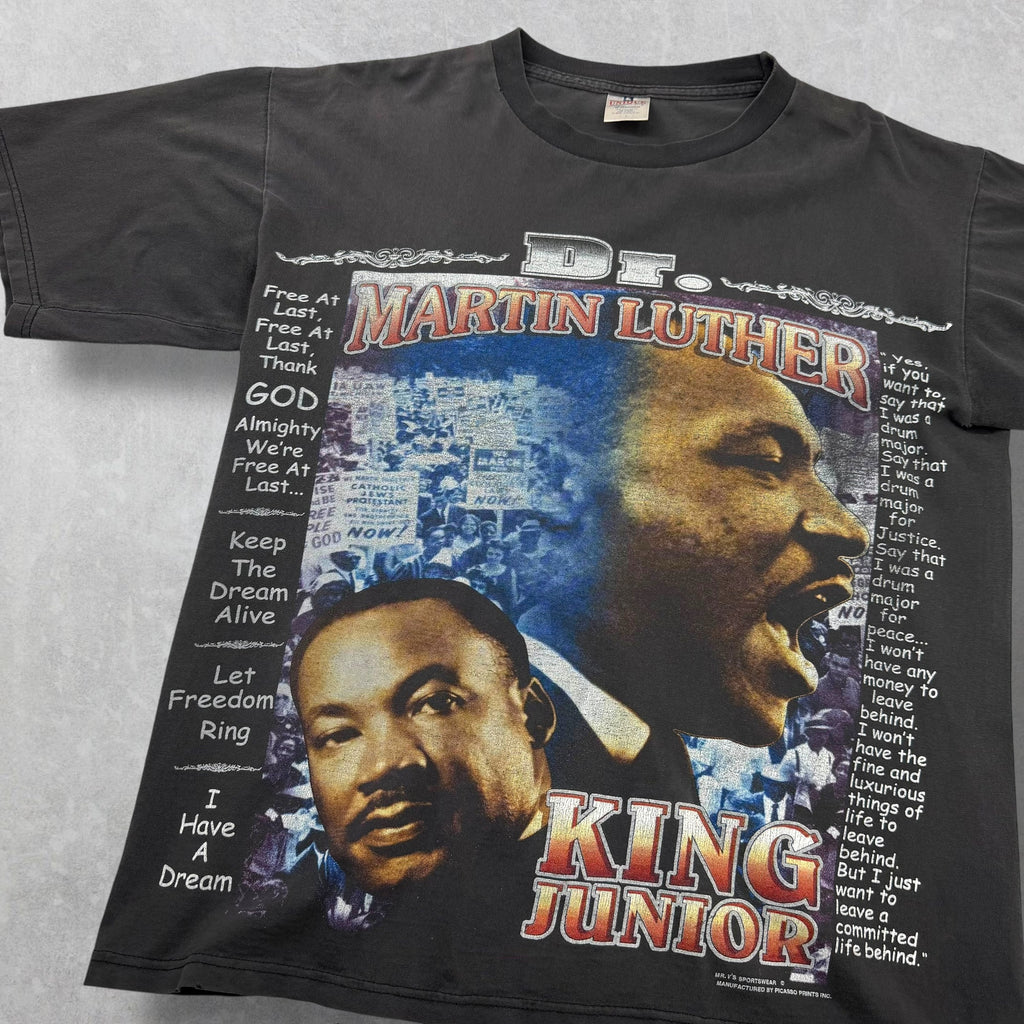 Vintage 90s Martin Luther King Jr. Rap Style Tee L