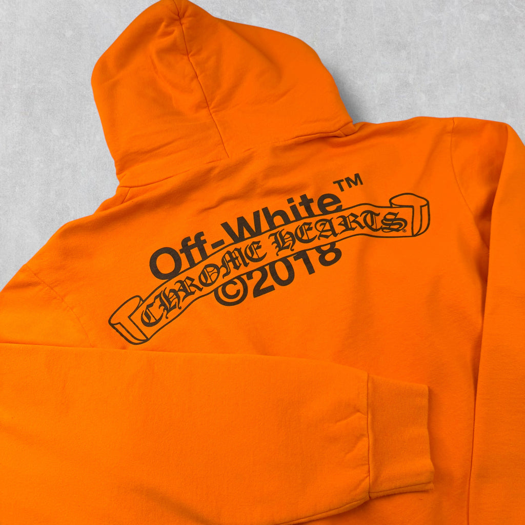 Chrome Hearts Off-White Scroll Orange Hoodie XL