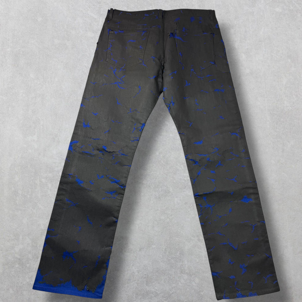 A/W 2022 Givenchy Black Cracked Distressed Jeans 36