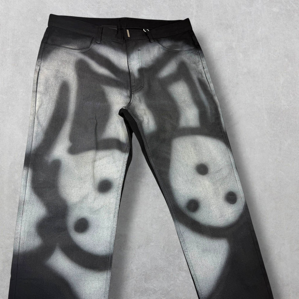 Givenchy Chito Graffiti Dog Black Jeans 34