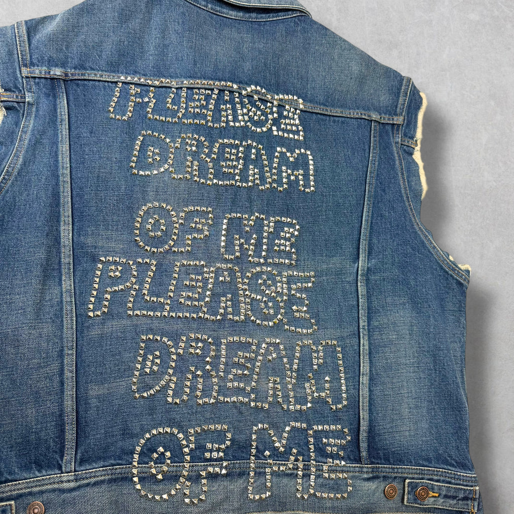 Celine Studded Denim Vest XL