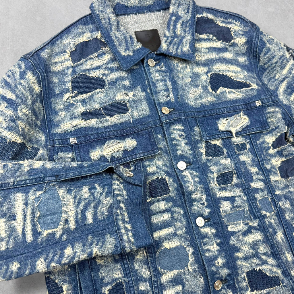 Givenchy Blue Classic 4G Rivet Denim Jacket XXL
