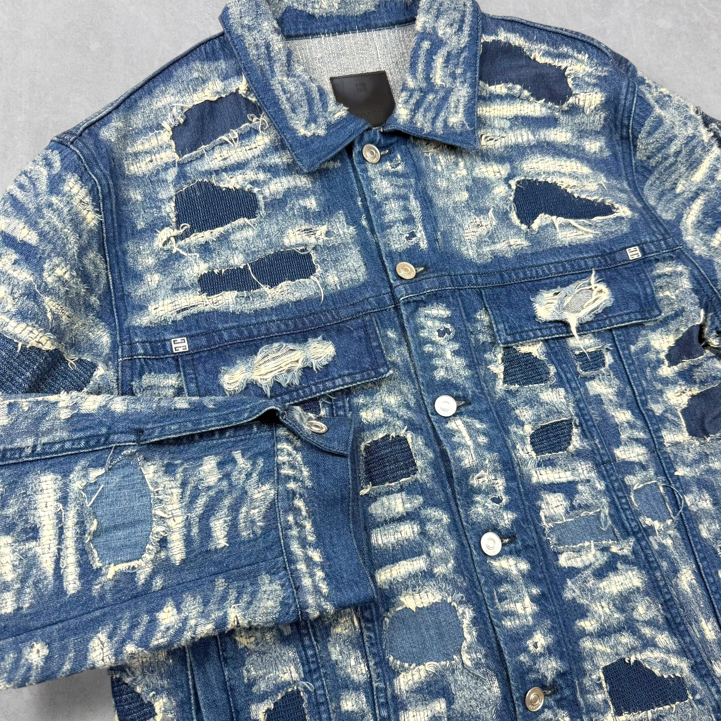Givenchy Blue Classic 4G Rivet Denim Jacket XXL