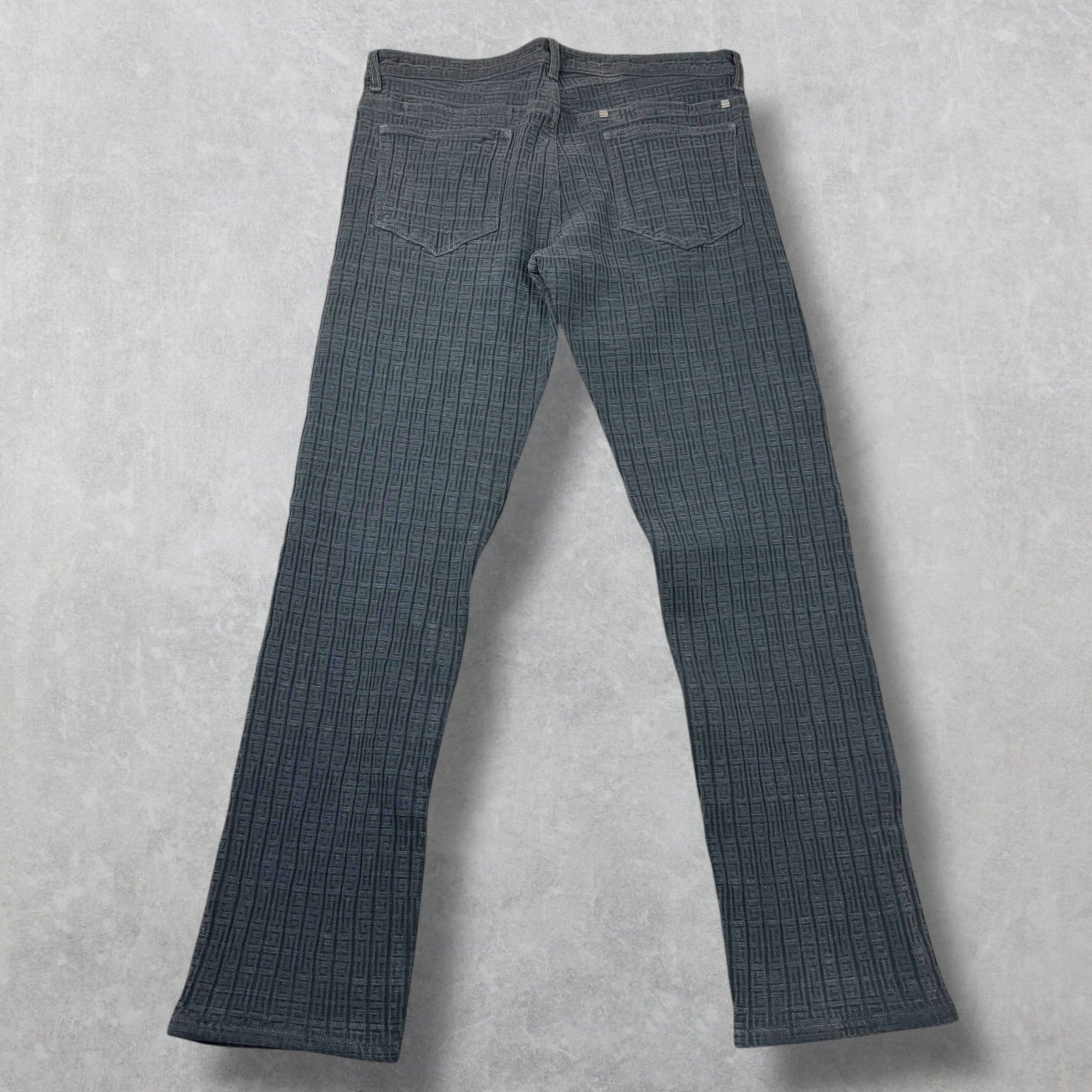 Givenchy 4G-Pattern Charcoal Zip Jeans 34