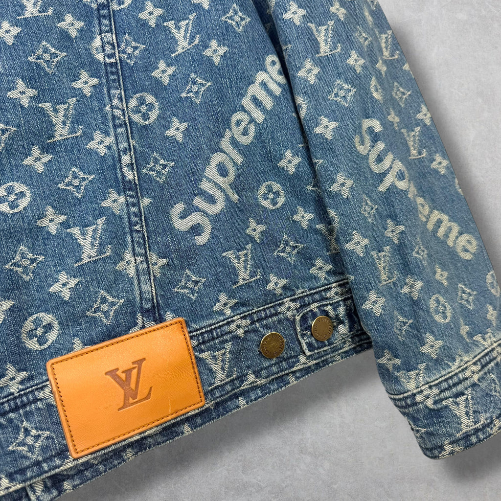 Louis Vuitton x Supreme Monogram Denim Jacket 52 (L)