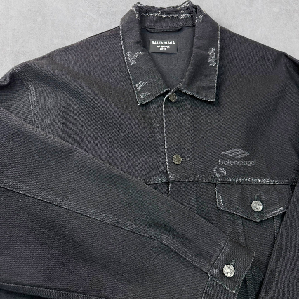 Balenciaga 3B Sports Icon Oversized Denim Jacket L (XL)