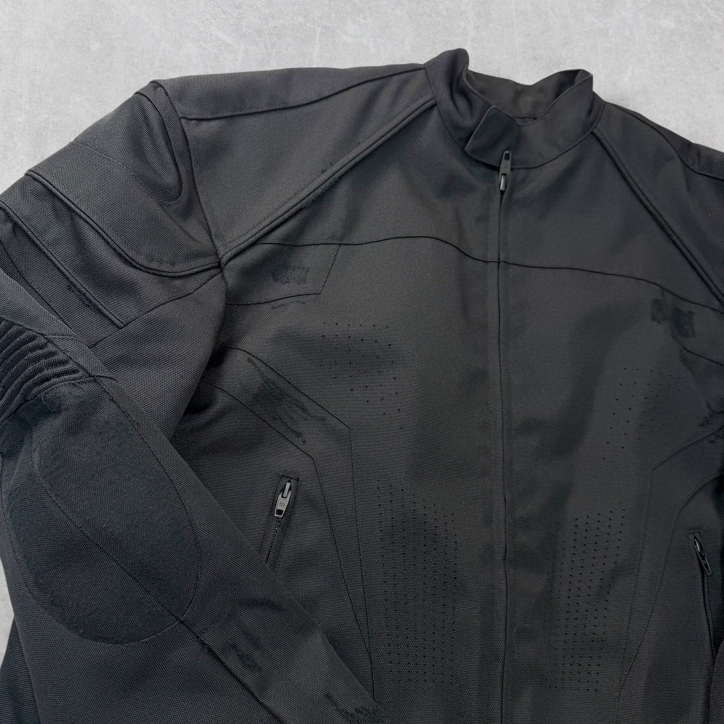Balenciaga Distressed Canvas Unity Biker Jacket 2 (XL)
