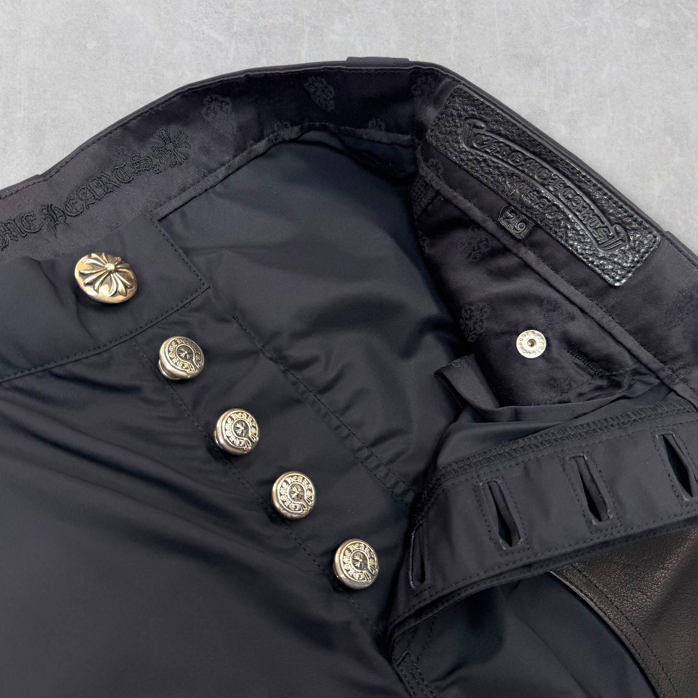 Chrome Hearts Double Knee Leather Carpenter Shorts 29
