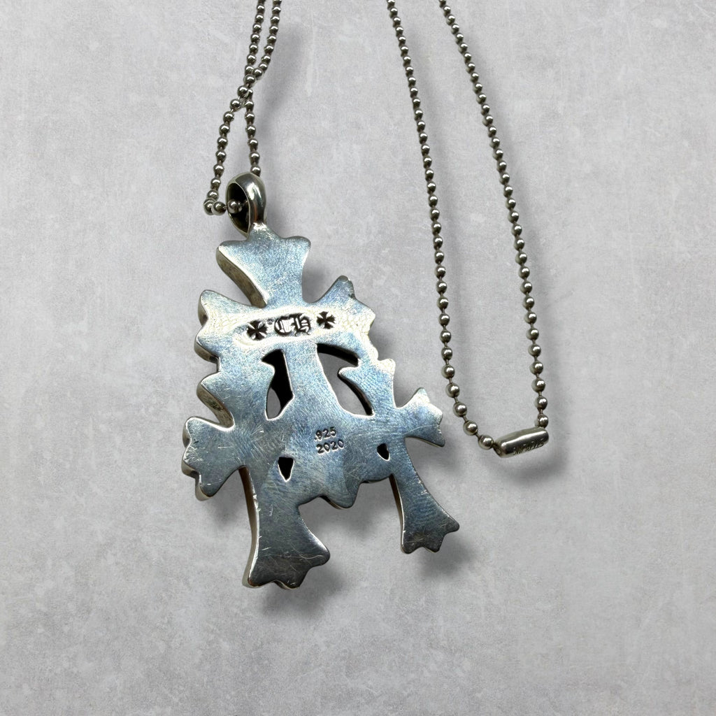 Chrome Hearts Triple Cross Pendant W/ Ball Chain