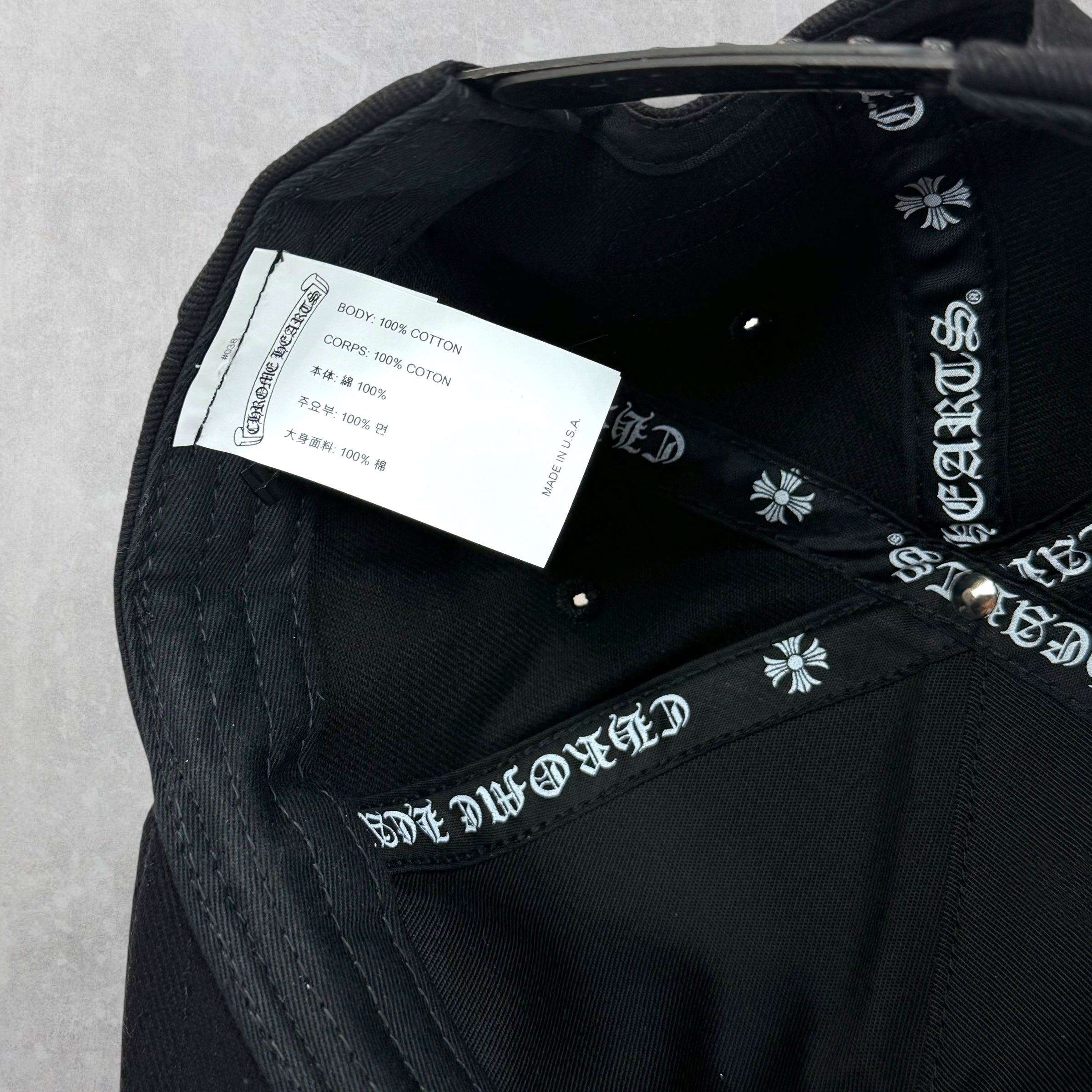 Chrome Hearts Denim Embroidered Scroll Hat
