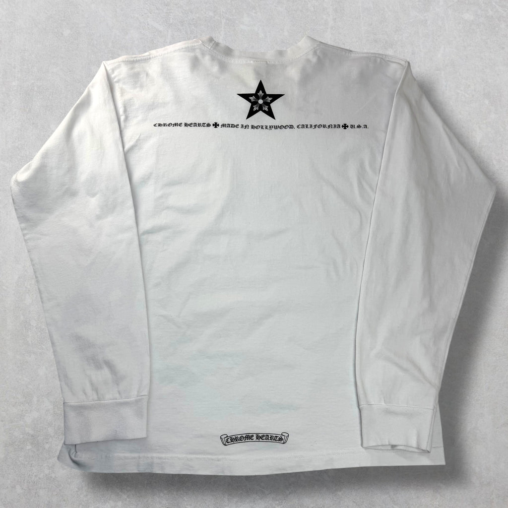 Vintage Chrome Hearts Star Collar Long Sleeve White L