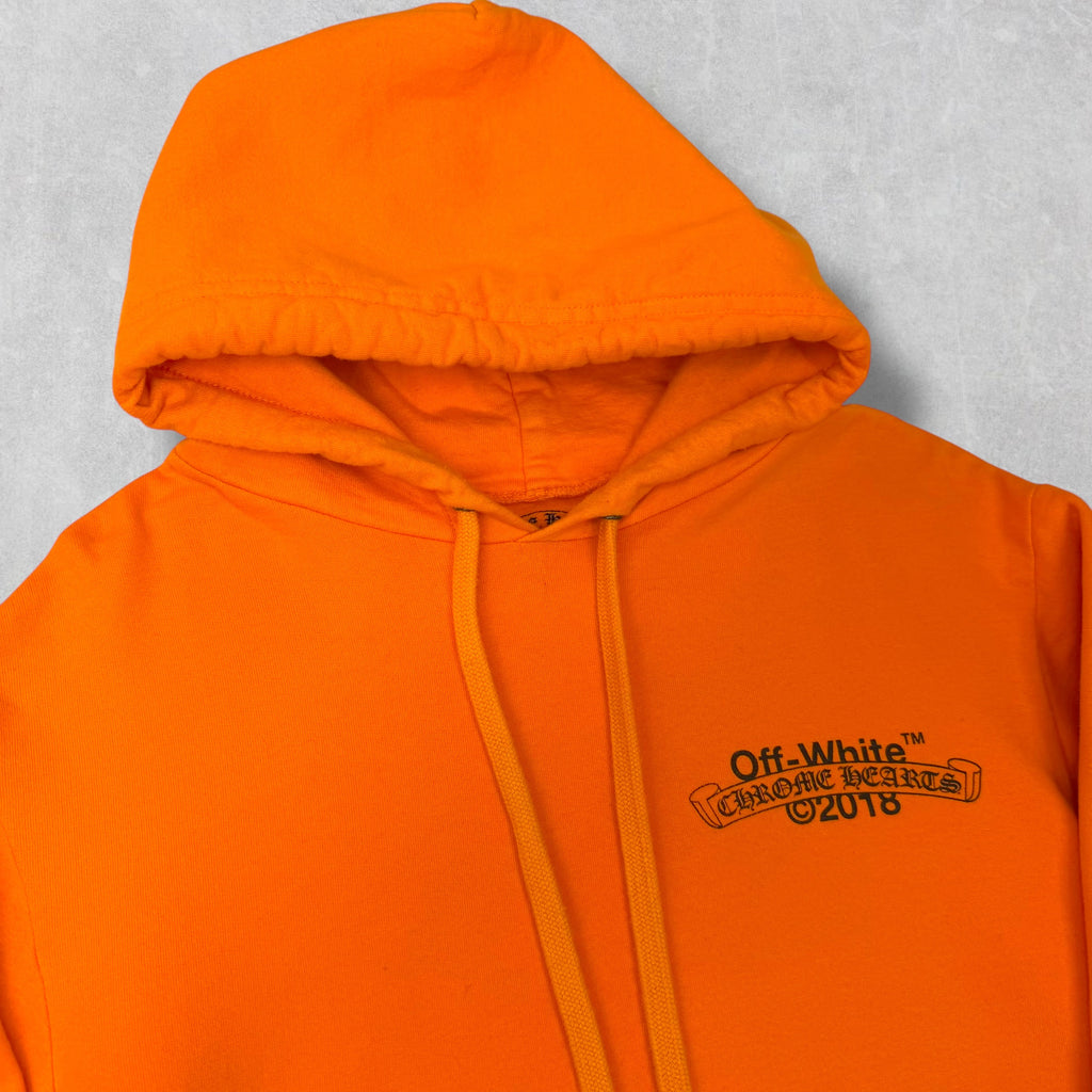 Chrome Hearts Off-White Scroll Orange Hoodie M