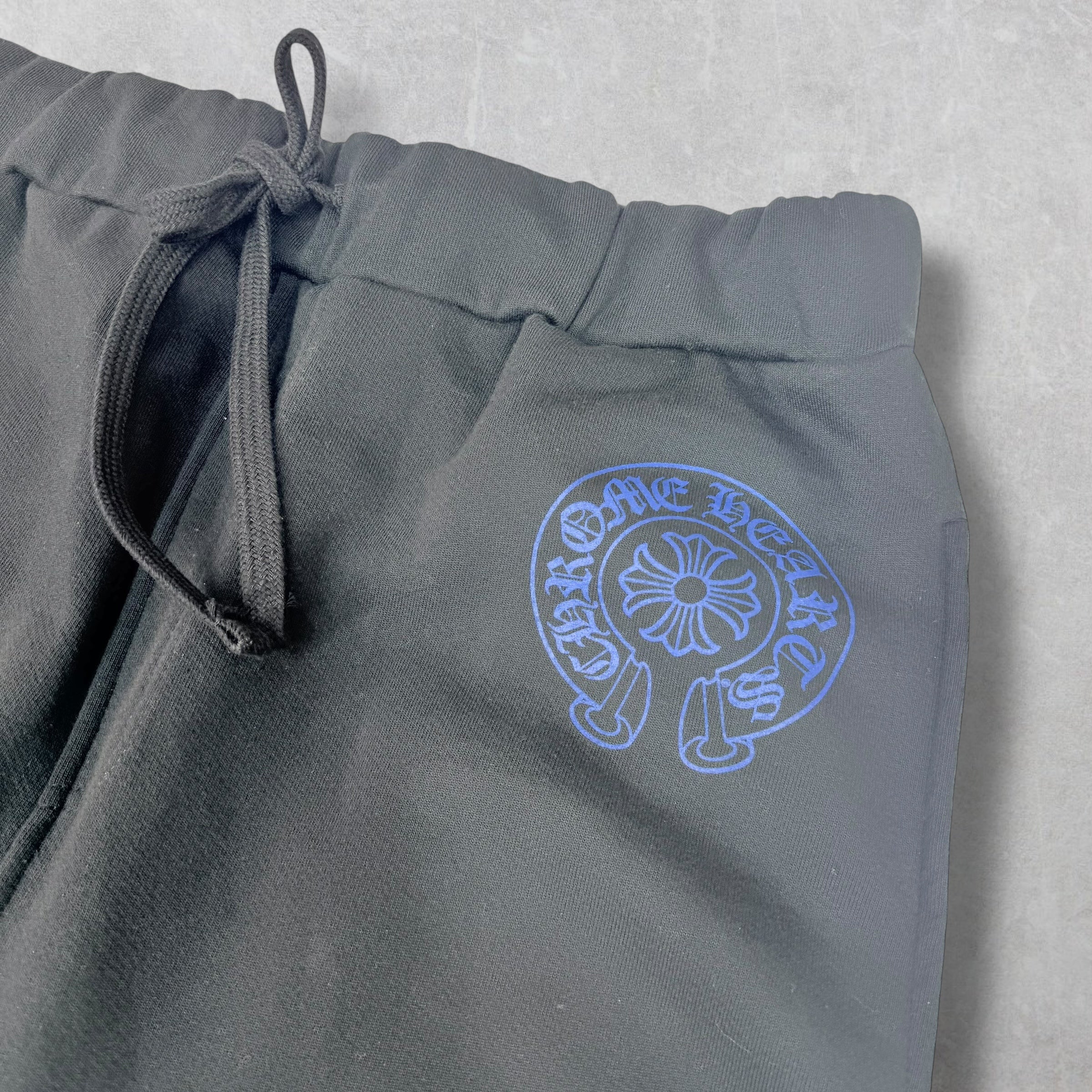 Chrome Hearts Blue Horseshoe Logo Sweatpants XL