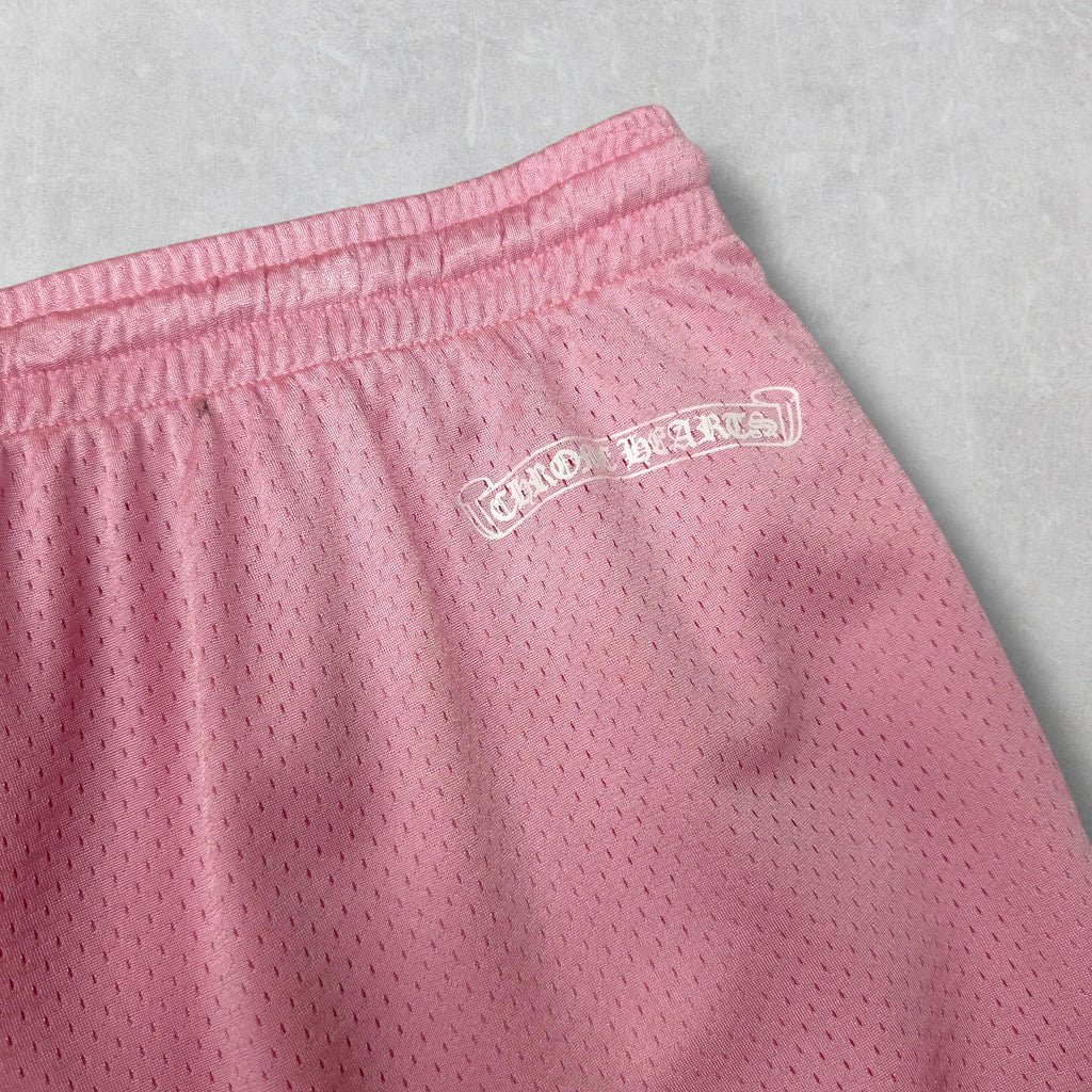 Chrome Hearts 'Love You' Pink Mesh Shorts XXL