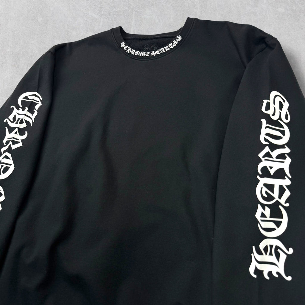 Chrome Hearts Neck Logo Black Crewneck L