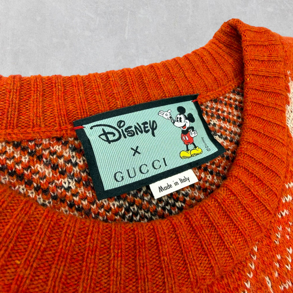Gucci Disney Mickey Mouse Wool Orange Sweater L