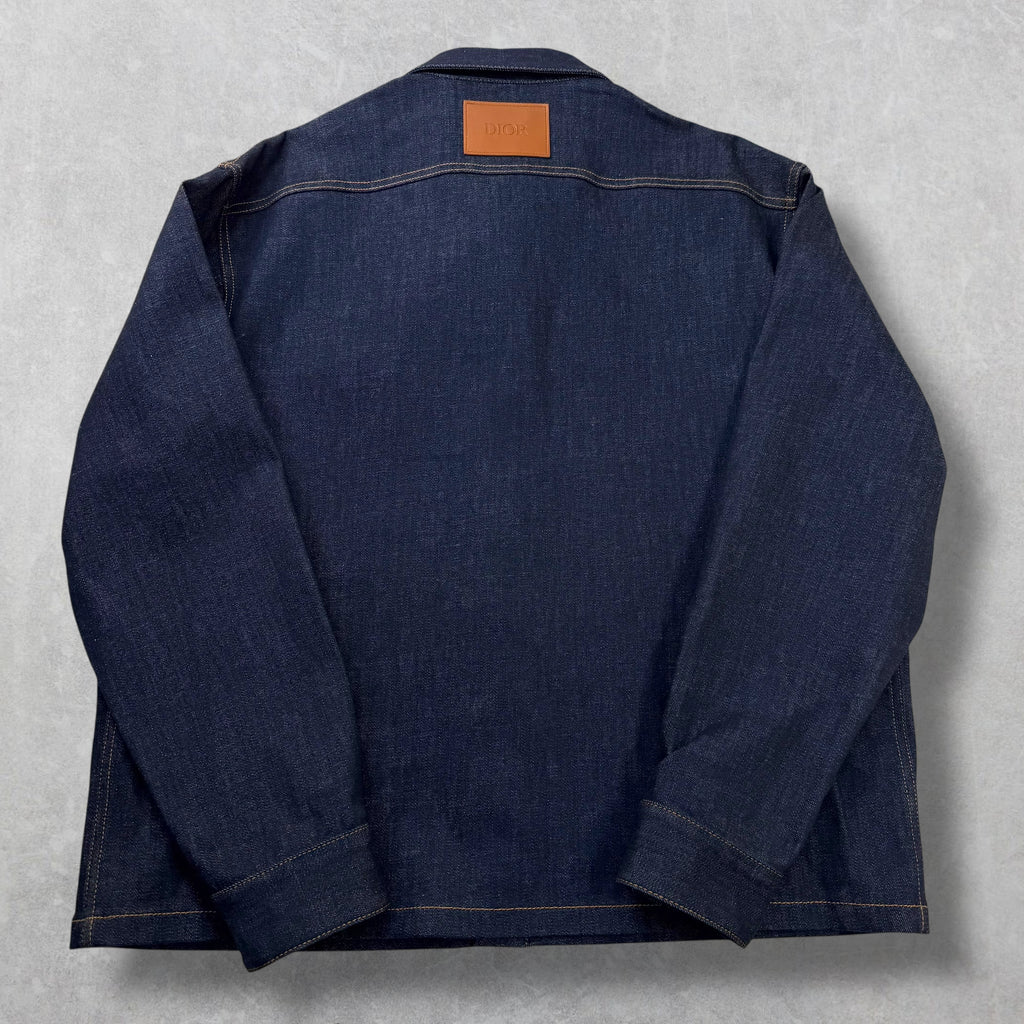 Dior Oblique Overshirt Blue Raw Cotton Denim 56 (XXL)