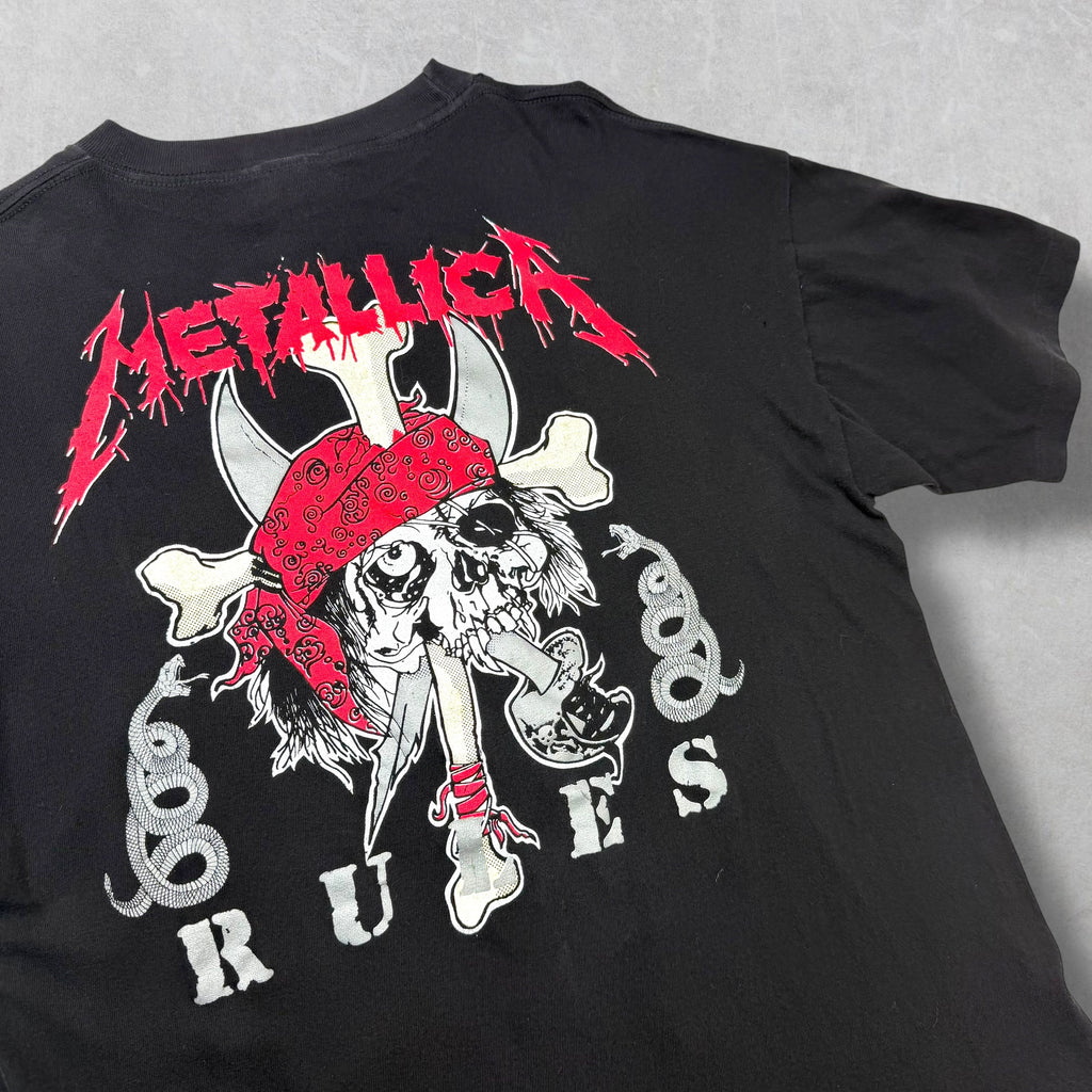 Vintage 1991 Metallica Rules Pushead Zorlac Skull World Tour Tee L