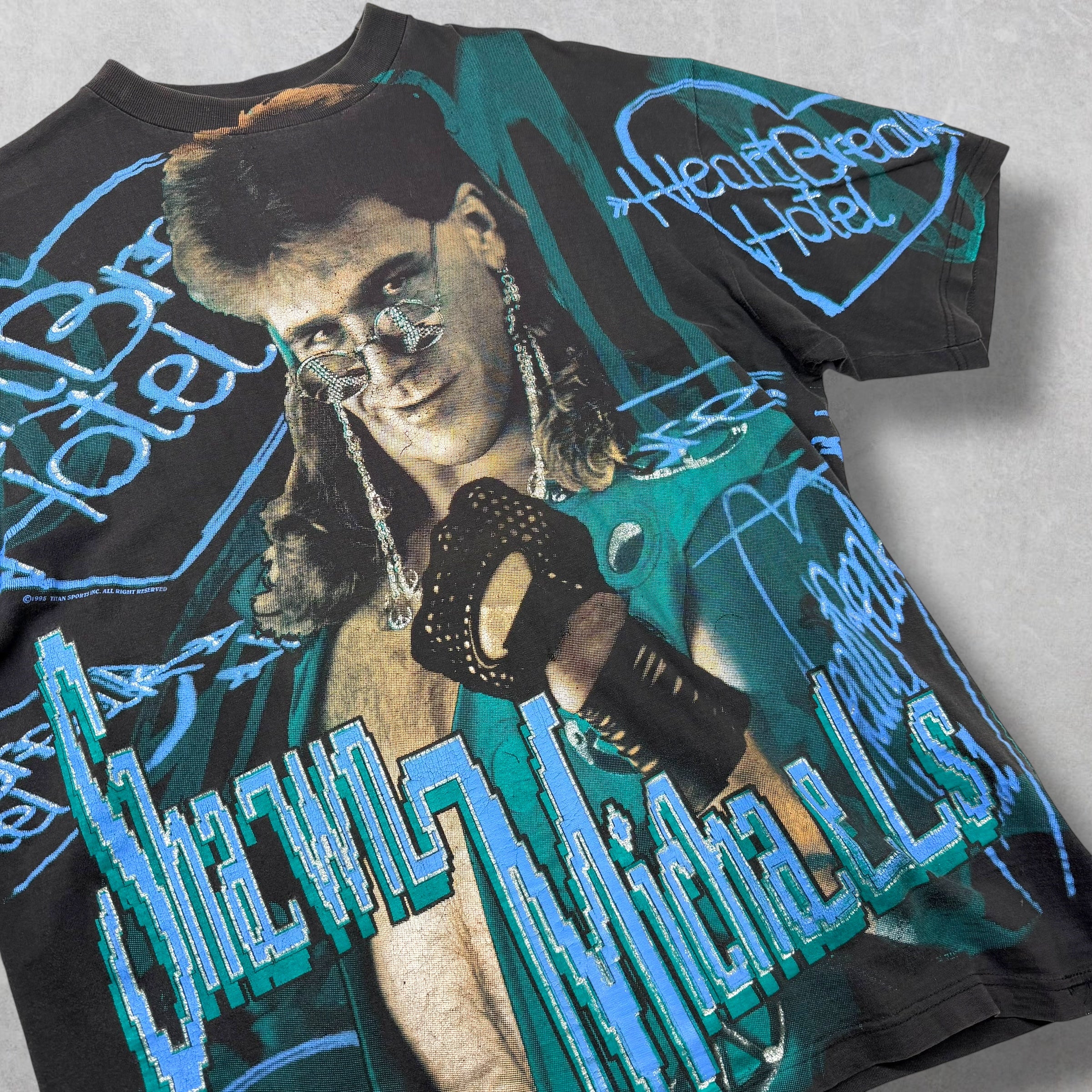Vintage 1995 Shawn Michaels The Heartbreak AOP Tee XL