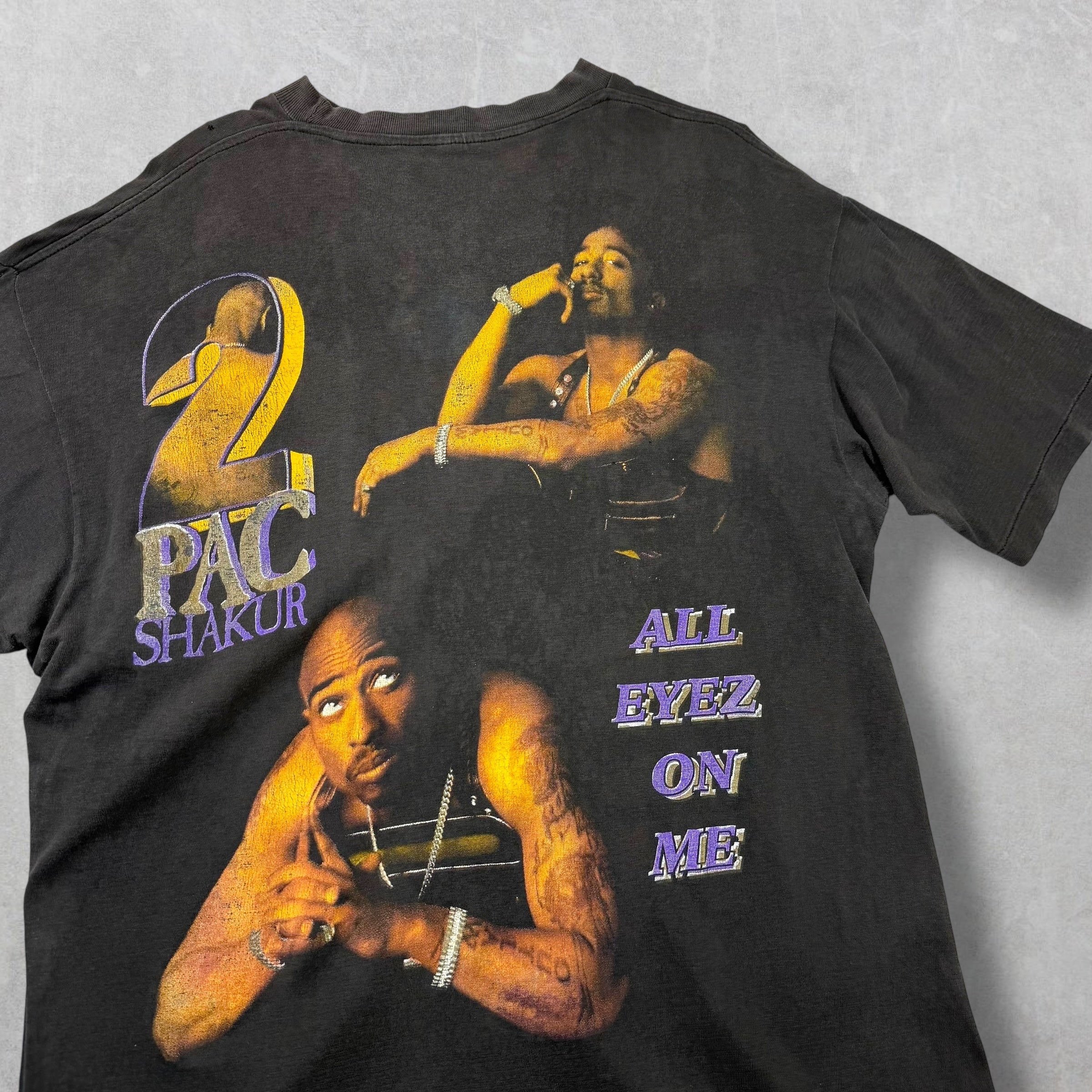 Vintage 90s Tupac All Eyez On Me Rap Tee XL