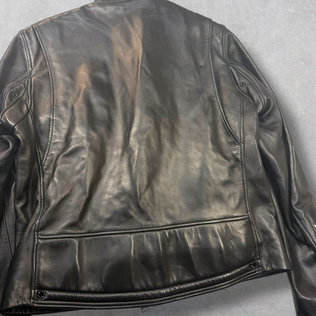 Saint Laurent Cafe Racer Leather Biker Jacket 54 (M)