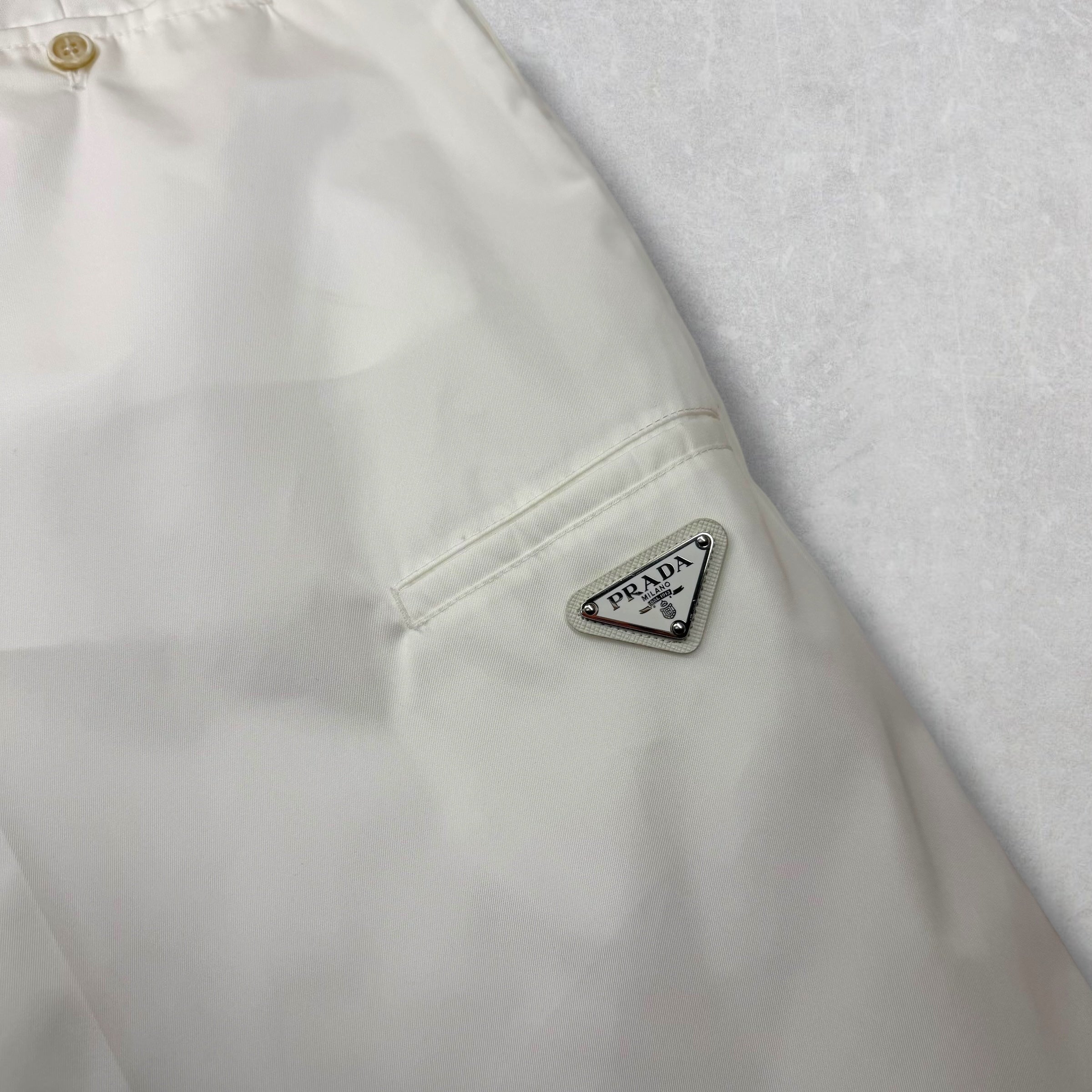 Prada Re-Nylon Bermuda White Shorts 52 (36)