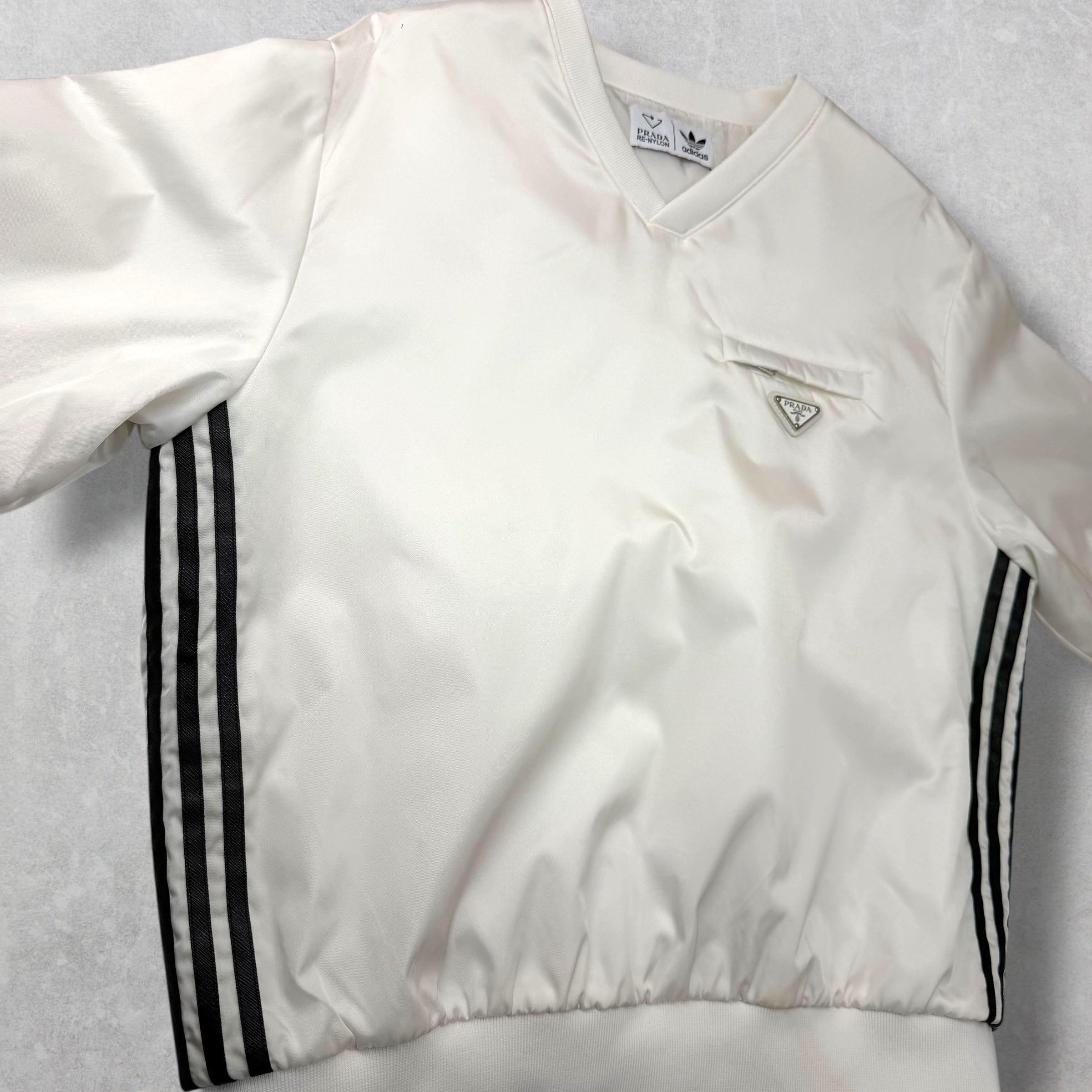 Prada Adidas Re-Nylon White Sweatshirt L