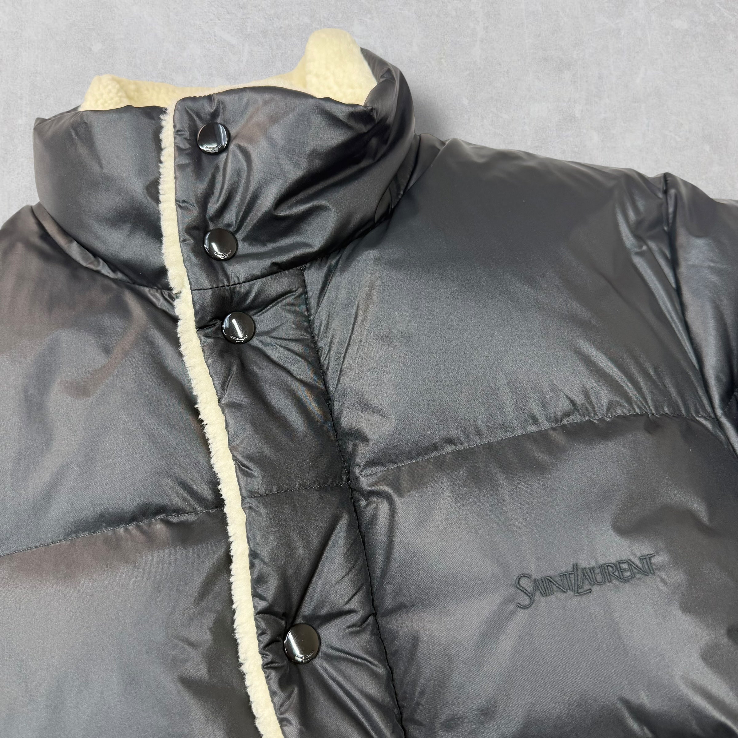Saint Laurent Doudoune Faux Shearling Jacket 50 (M)