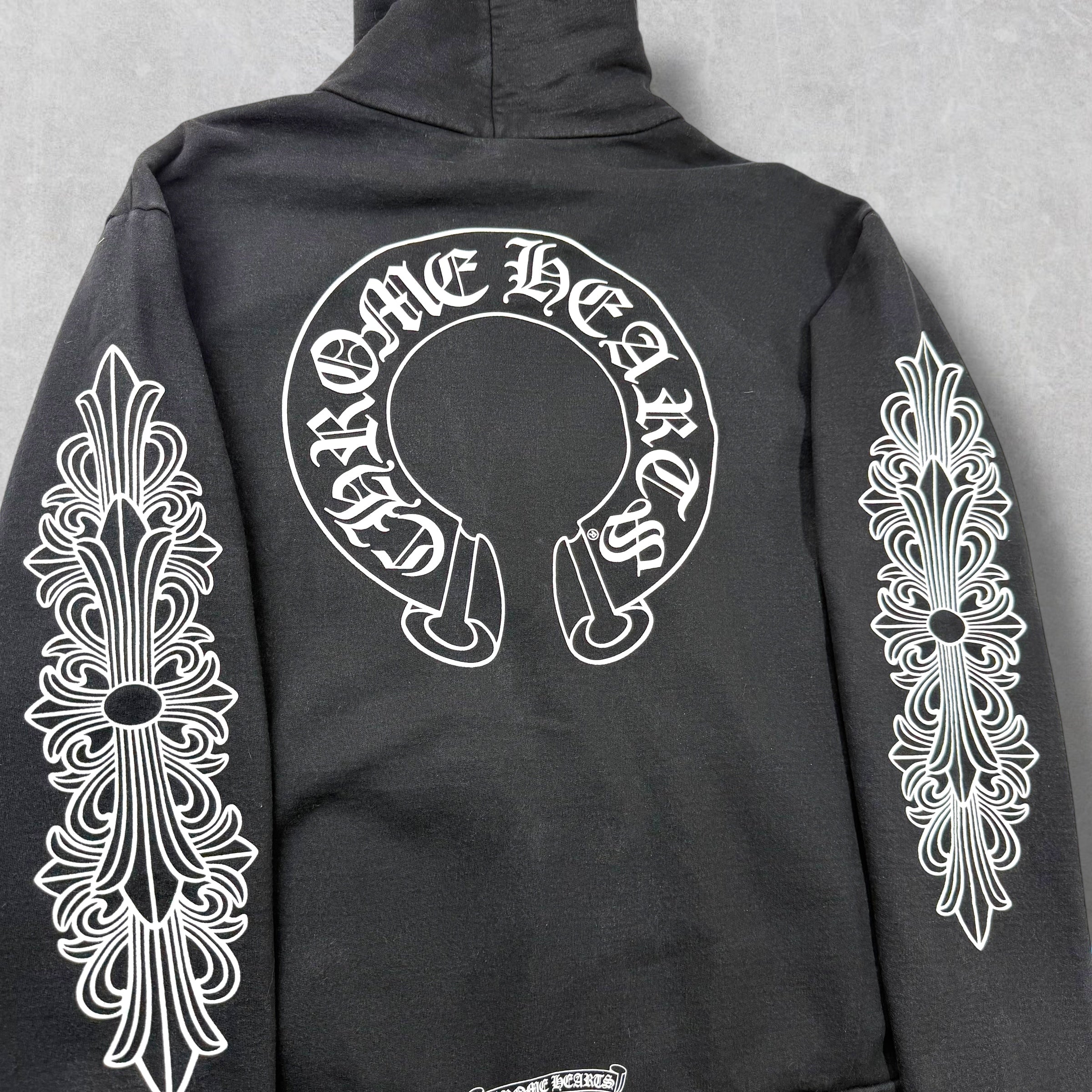 Chrome Hearts Horseshoe Floral Sleeve Zip Up L
