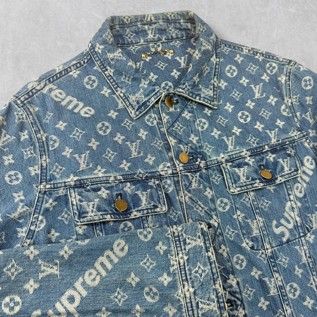 Louis Vuitton x Supreme Monogram Denim Jacket 52 (L)