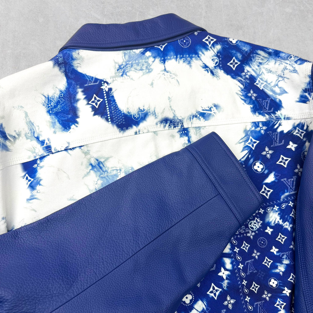 Louis Vuitton Bandana Leather Denim Blouson 54 (XL)