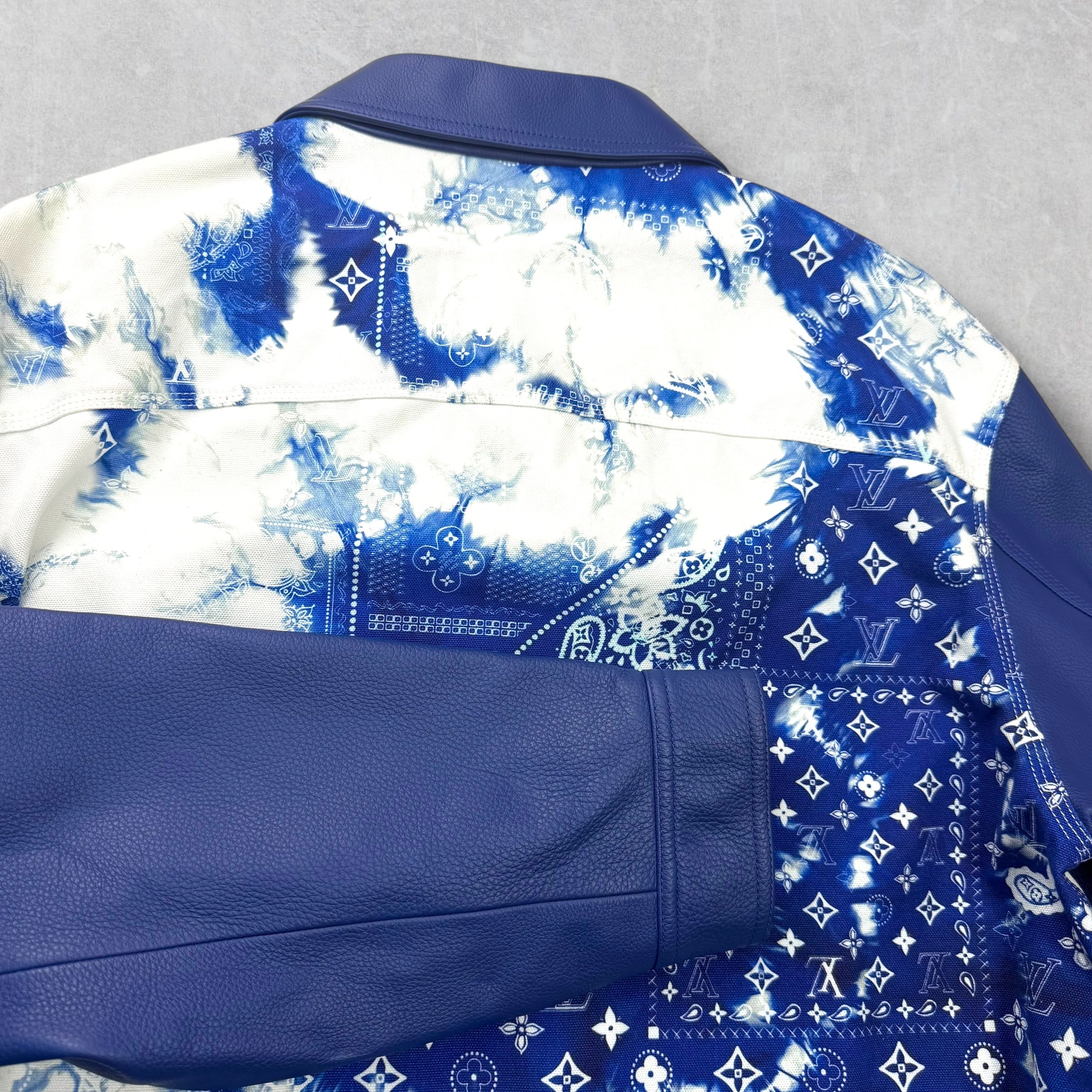 Louis Vuitton Bandana Leather Denim Blouson 50 (L)
