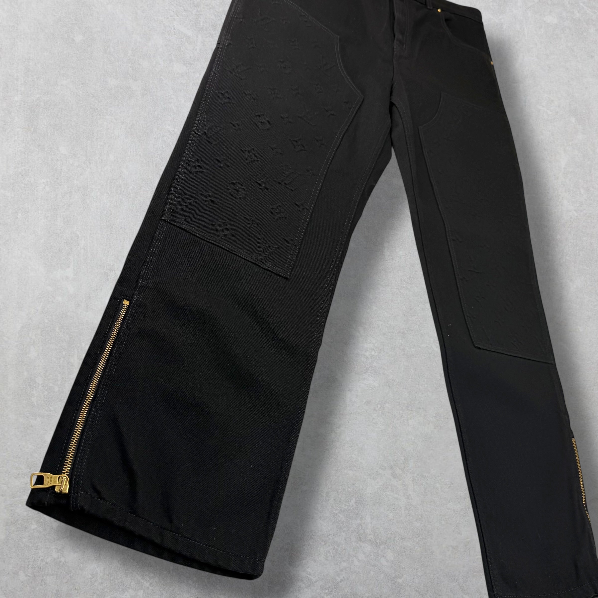Louis Vuitton Monogram Detail Carpenter Denim 40