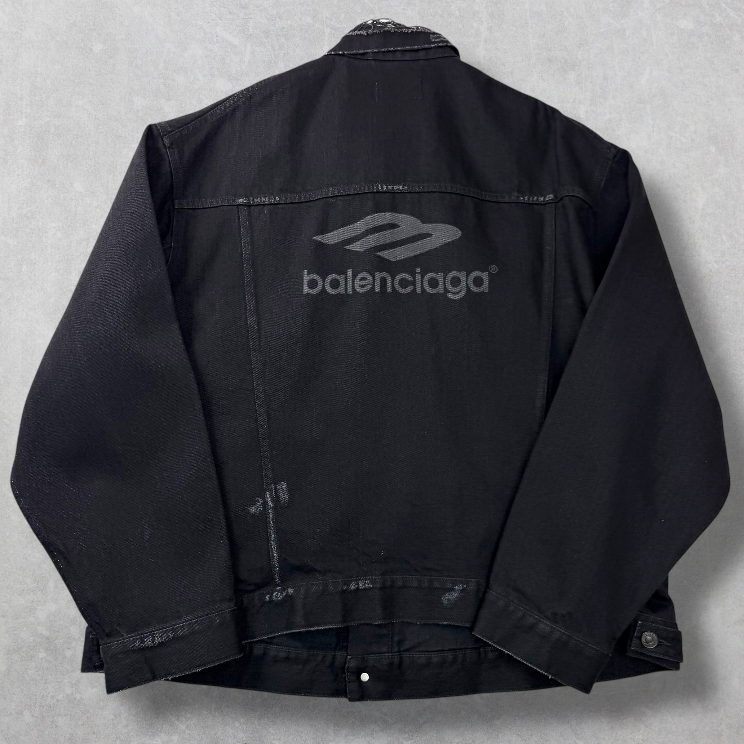 Balenciaga 3B Sports Icon Oversized Denim Jacket L (XL)