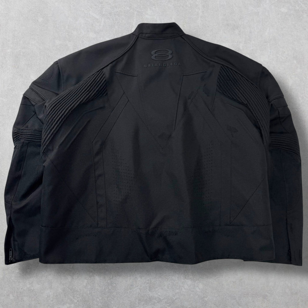 Balenciaga Distressed Canvas Unity Biker Jacket 2 (XL)