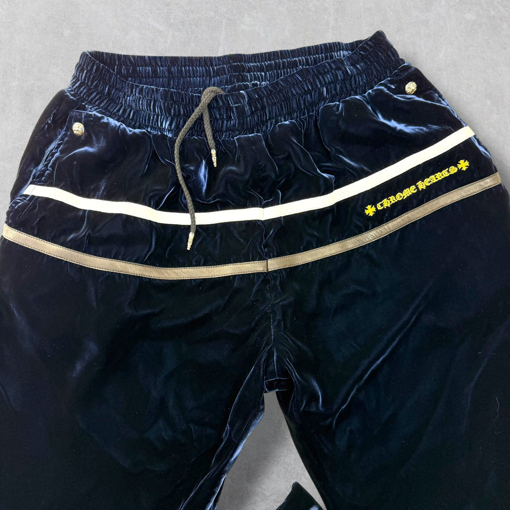 Chrome Hearts Y Not Velour Track Pants Black L