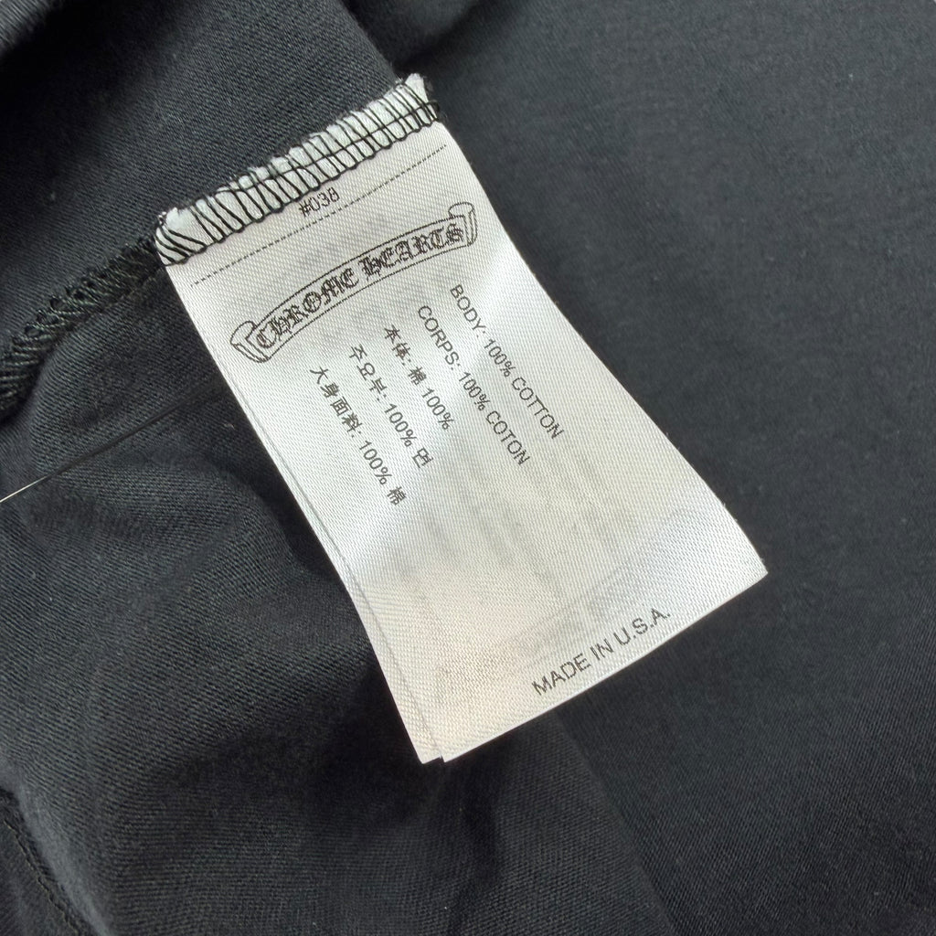 Chrome Hearts White Neck Logo L/S Tee Black XXL