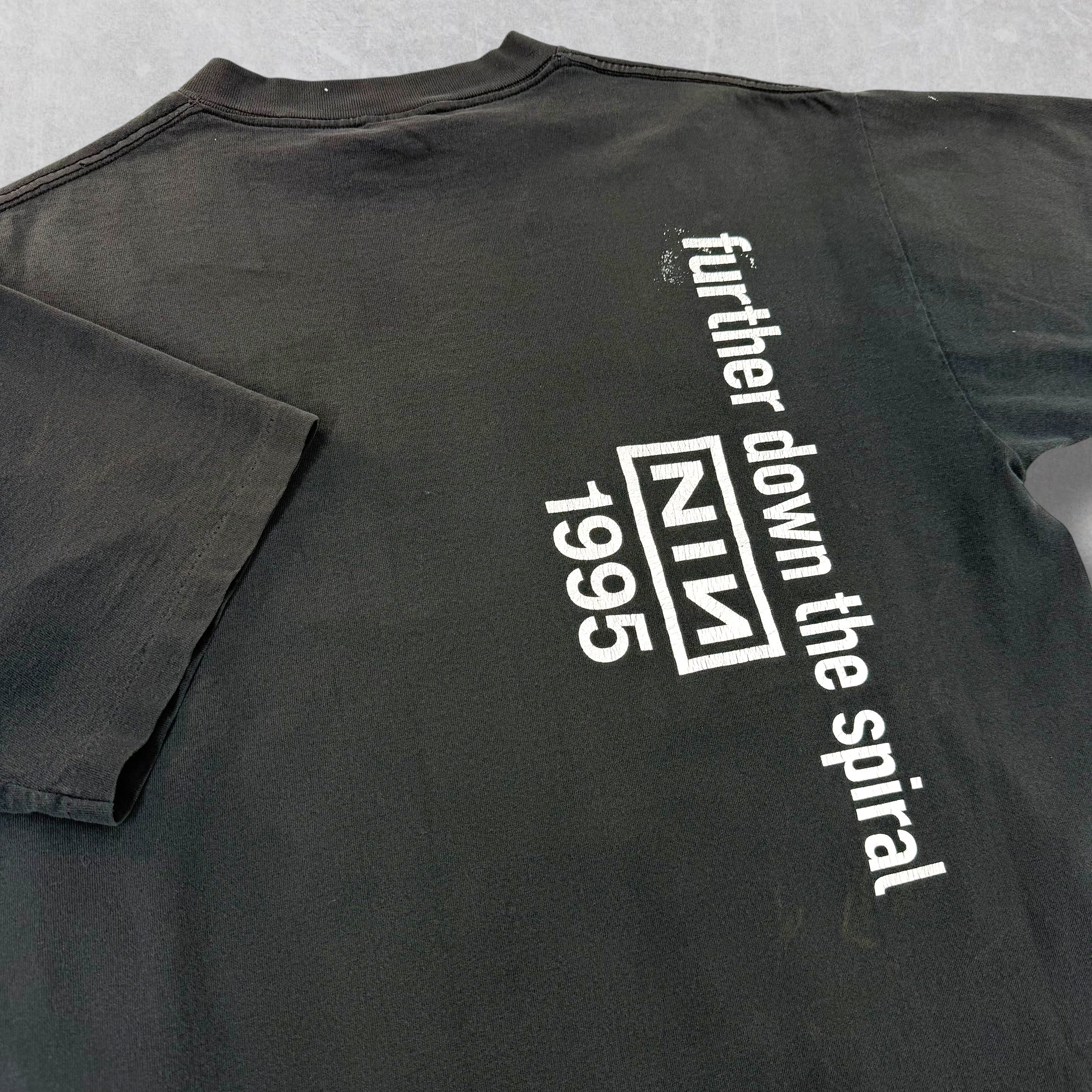 Vintage '95 Nine Inch Nails Further Down The Spiraltour Tee XL